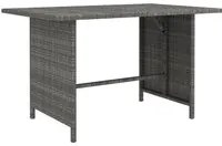 Tavolo da Pranzo da Giardino Grigio 110x70x65 cm in Polyrattan 313497