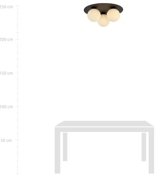 Plafoniera SOLAR 3xE14/10W/230V nero/bianco