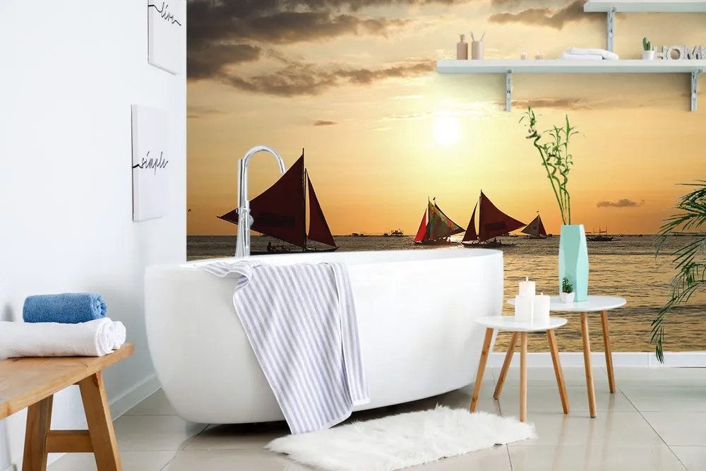 Carta da parati autoadesiva – Tramonto sul mare