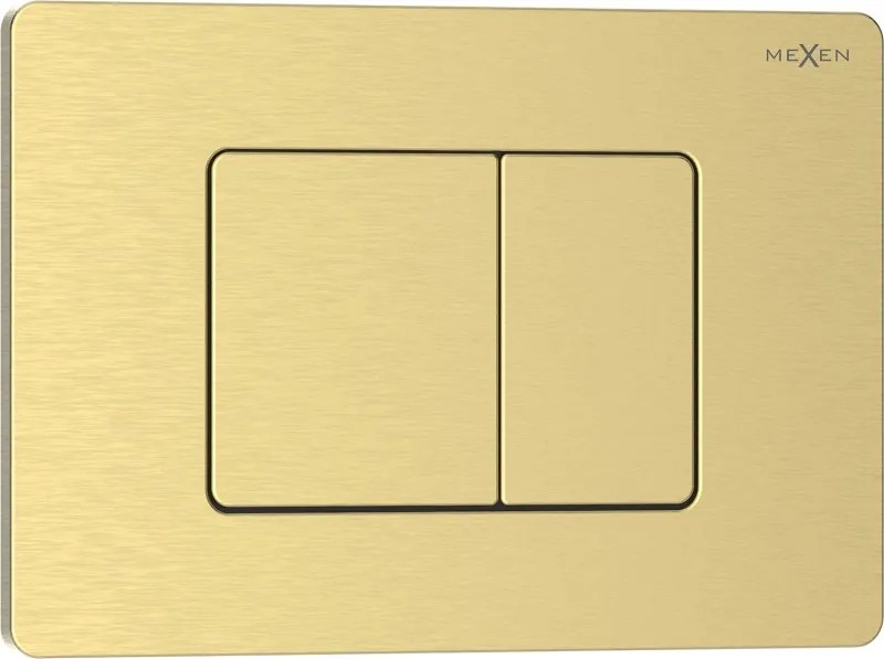 Mexen Tex 05 pulsante di scarico acciaio inossidabile, oro spazzolato - 6105-11