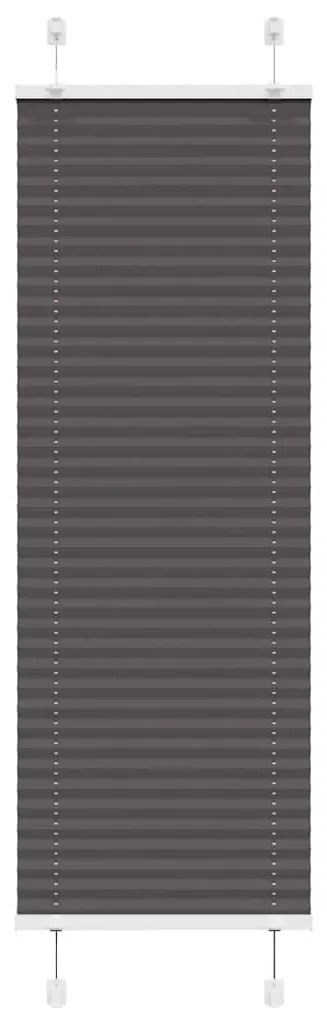 Tenda Plissettata Nera 45x100 Cm Larghezza Tessuto 44,4 Cm /