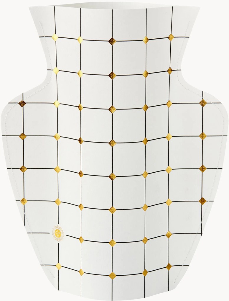 Vaso decorativo in carta fatto a mano Duna, alt. 29 cm