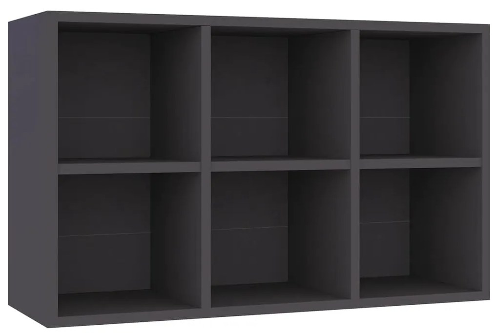 Libreria/Credenza Grigia 66x30x98 cm in Legno Multistrato