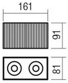 Redo 01-3412 - Faretto DELPHI 2xGU10/7W/230V 16,1x8,1 cm nero