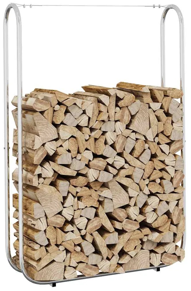 Rastrelliera Per Legna 100x25x150 Cm İn Acciaio Zincato /