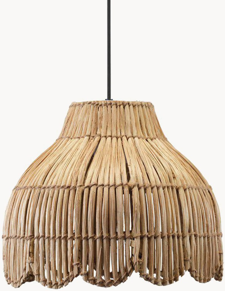 Lampada a sospensione fatta a mano in fibre naturali Pia