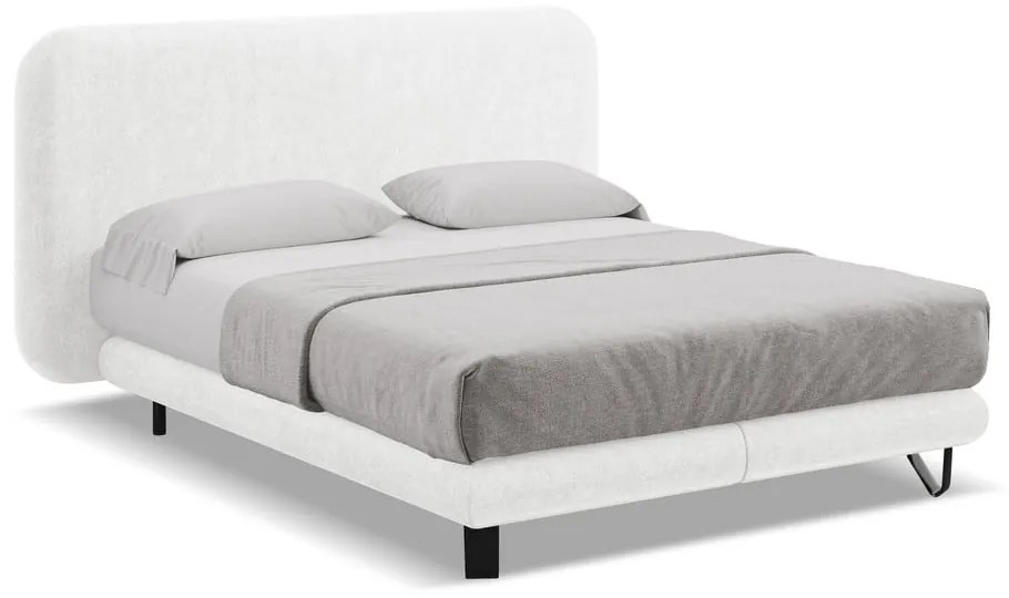 Letto boxspring bianco 140x200 cm Ilima - Makamii