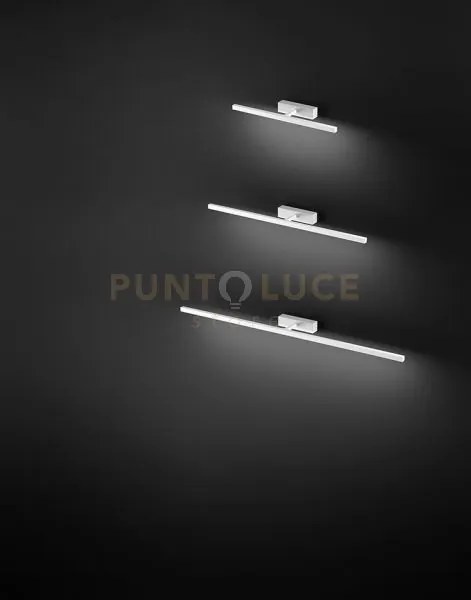 Applique in metallo verniciato bianco riga led 16w cct 3000k 4000k ...