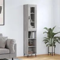 Credenza Grigio Sonoma 34,5x34x180 cm in Legno Multistrato 3199383