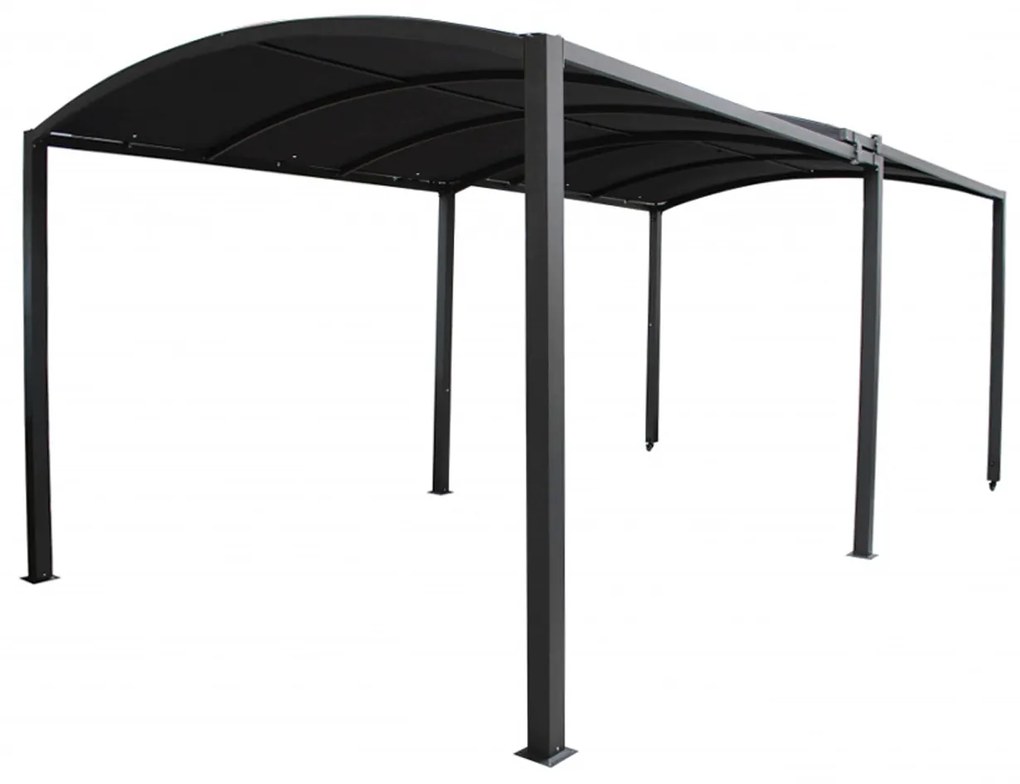 Gazebo allungabile con telo grigio