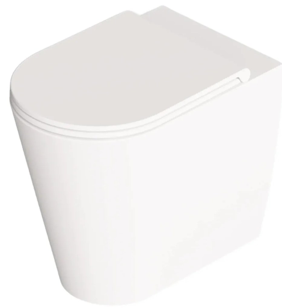 Wc a Terra Senza Brida Alice Ceramica "Hide Round" Bianco Opaco