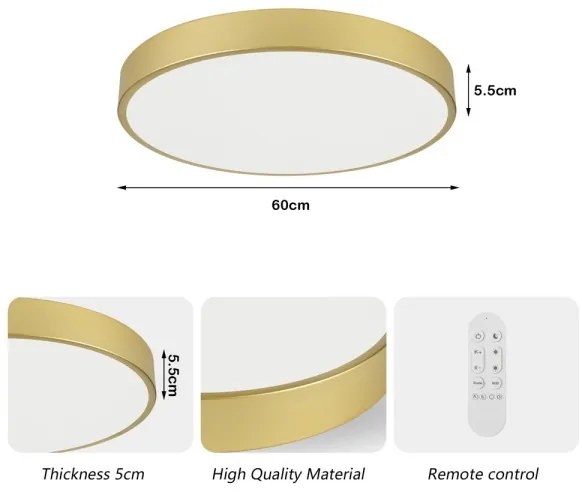 Immax NEO 07293L - LED+CCT dimmerabile plafoniera SEMPLICI 60W/230V Ø 60 cm + telecomando