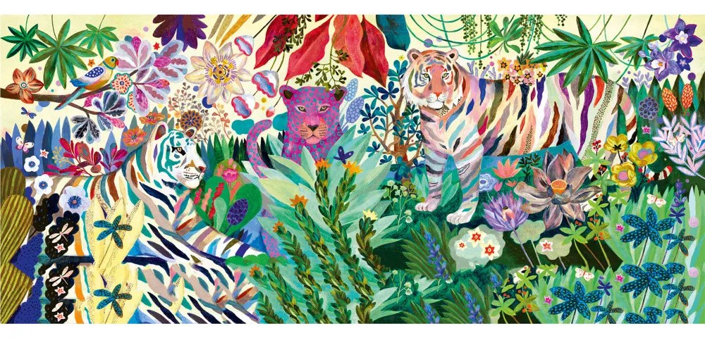 Puzzle - Tigre arcobaleno - 1000 pz