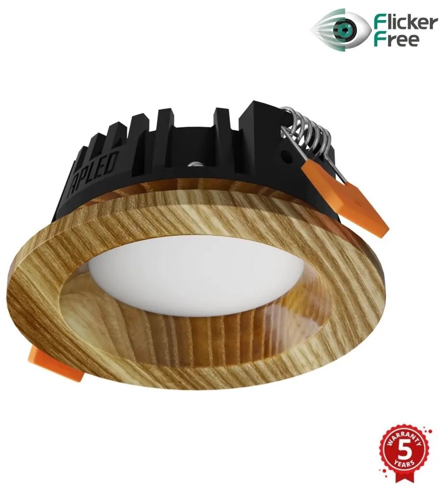APLED - Lampada LED RONDO WOODLINE LED/3W/230V 3000K diametro 9 cm cenere legno solido