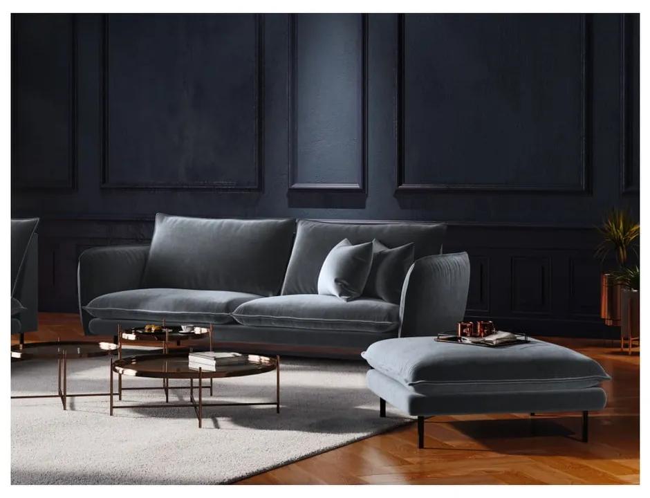 Divano in velluto grigio, 160 cm Vienna - Cosmopolitan Design