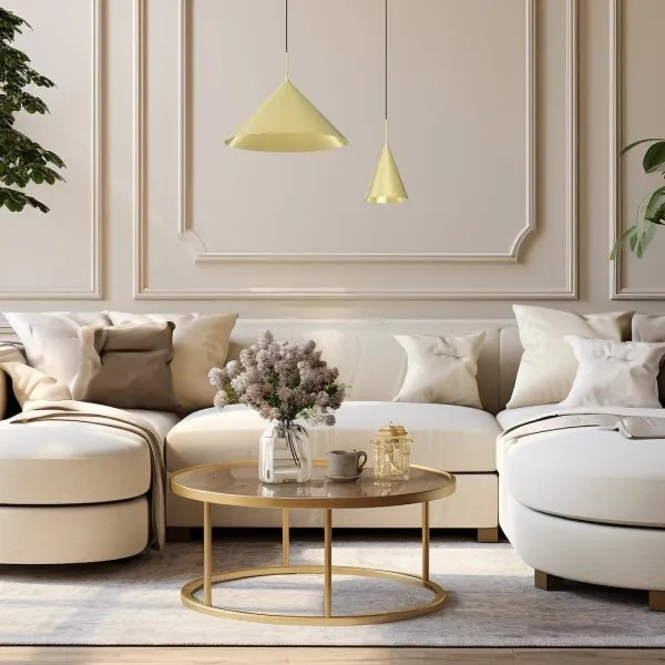 Lampada sospesa a cavo CAPITAL 1xGX53/15W/230V Ø 46 cm, oro