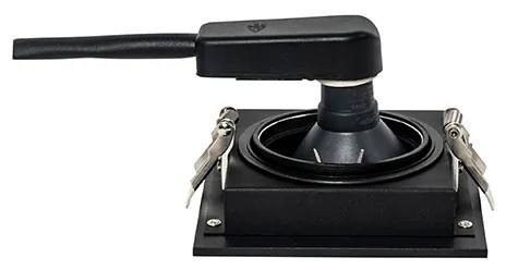 Faretto da incasso quadrato nero orientabile - Artemis 70