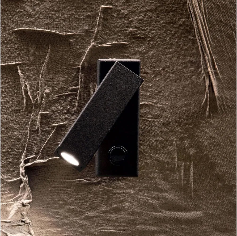 Ideal Lux - Faretto da parete LED PAGE LED/3W/230V CRI 90 nero