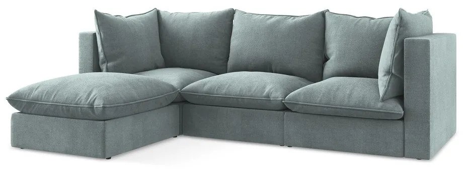 Divano angolare blu (con penisola a sinistra/con chaise lounge) Manao – Makamii