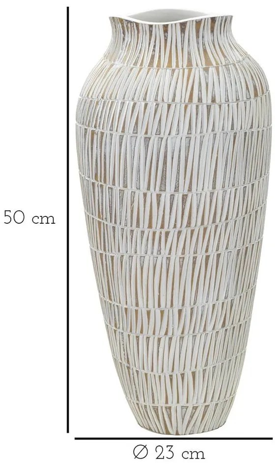 Vaso in poliresina bianca altezza 50 cm Stiky - Mauro Ferretti