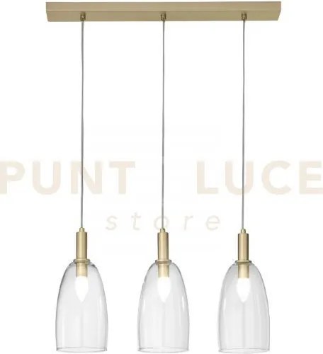 Lampadario a sospensione brandy oro 3 luci attacco e14 72x14x150cm ...