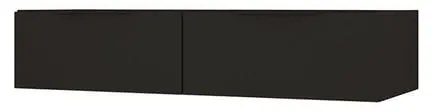 Mobile da bagno sotto lavabo BADEN HAUS Modula nero laccato opaco L 120 x H 25 x P 44 cm 1 cassetto, lavabo non incluso