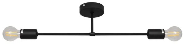 Lampadario a plafone CAMBRIDGE 2xE27/15W/230V nero