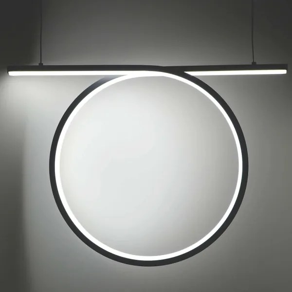 Lampadario a sospensione su cavo ODETTA LED/30W/230V 4000K nero