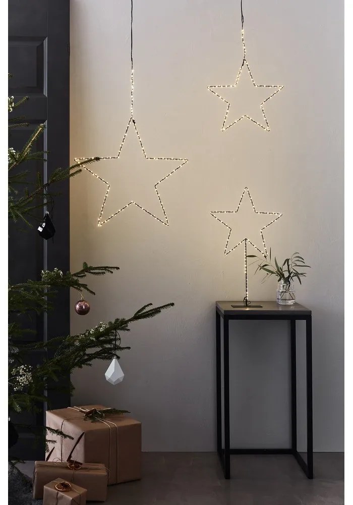 Decorazione luminosa nera con motivo natalizio ø 45 cm Alpha - Markslöjd