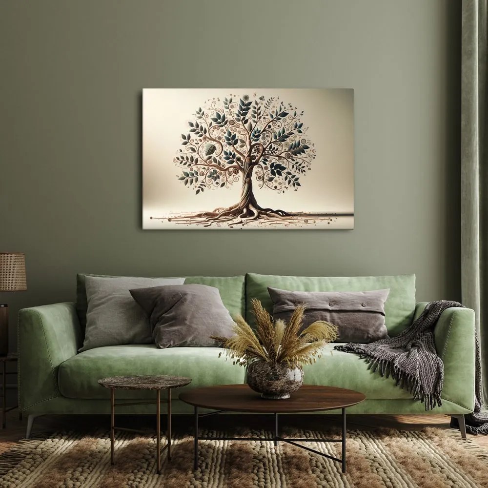 Quadro su tela – Albero della vita con dettagli delicati