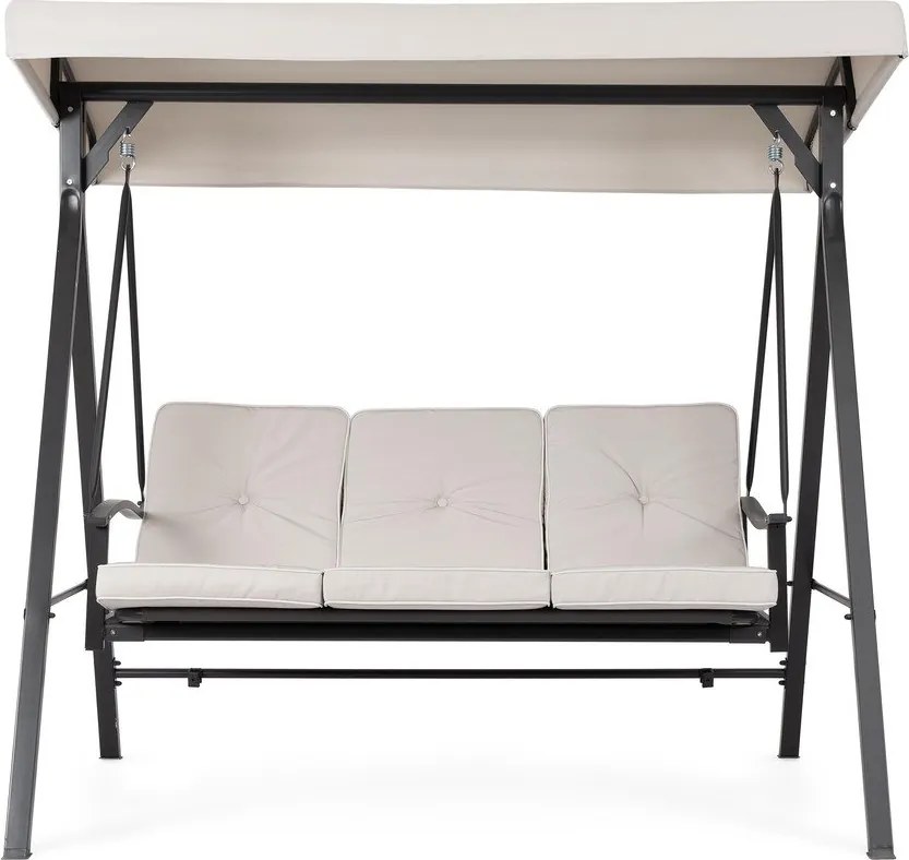 Dondolo da giardino color antracite/beige in metallo Taurus – Bizzotto