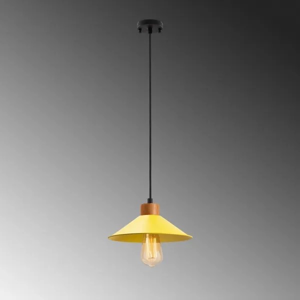 Lampadario a sospensione su cavo MANAVGAT 1xE27/40W/230V giallo/marrone