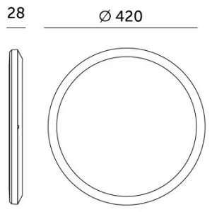 Lampada LED bagno NIVERA LED/32W/230V IP54 Ø42 cm nera con sensore + DO