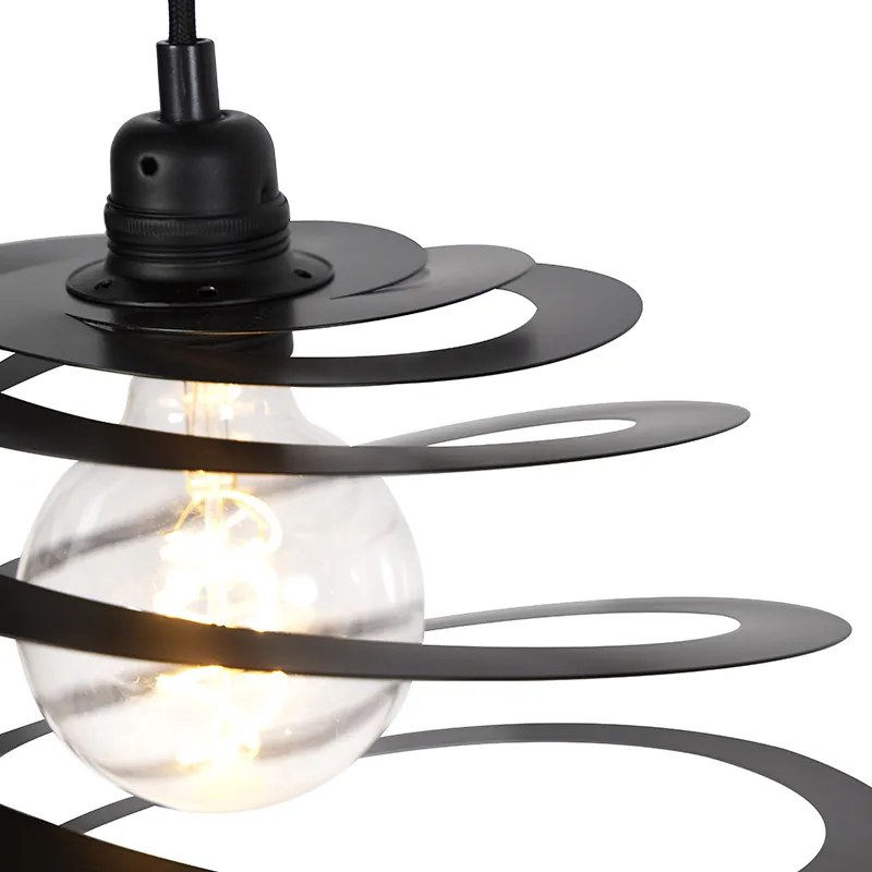 Lampada a sospensione di design a 2 luci con paralume a spirale 50 cm - Scroll