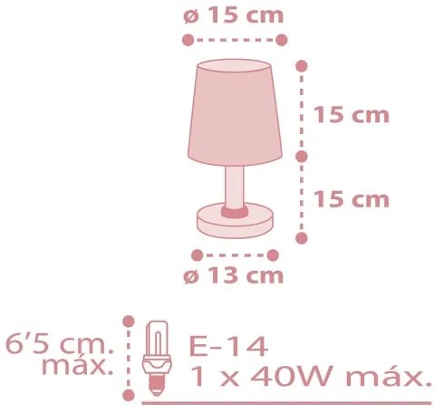 Dalber 82211S - Lampada per bambini STAR LIGHT 1xE14/40W/230V rosa