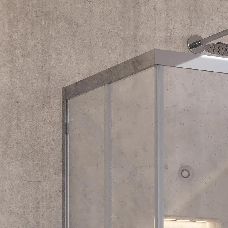Kamalu - box doccia in acciaio 100x100 cristallo 8mm trasparente ki1000