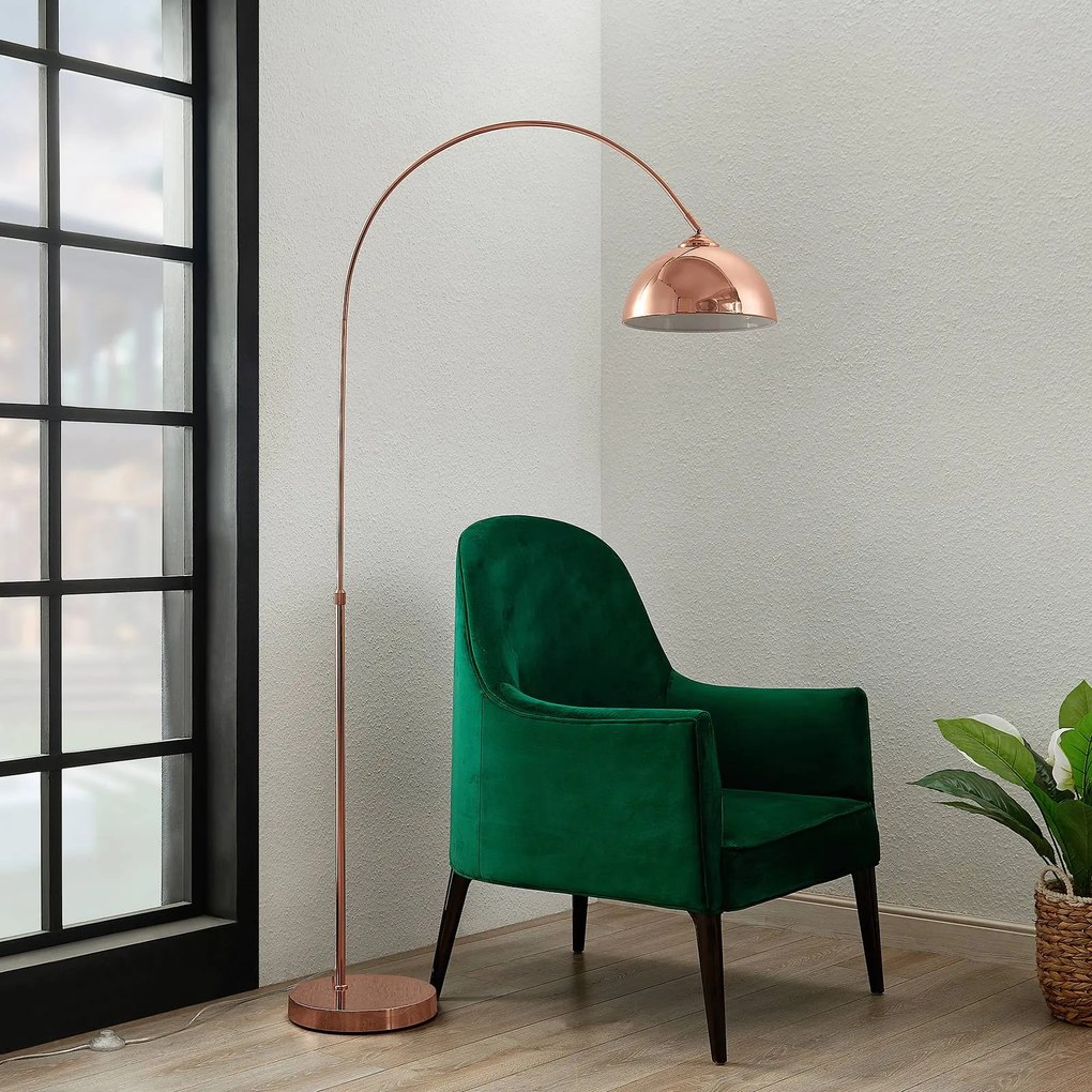 Lampada ad arco Lennart Lindby, Rame, Soggiorno / Sala da pranzo, Metallo, Moderno, Lampada da terra