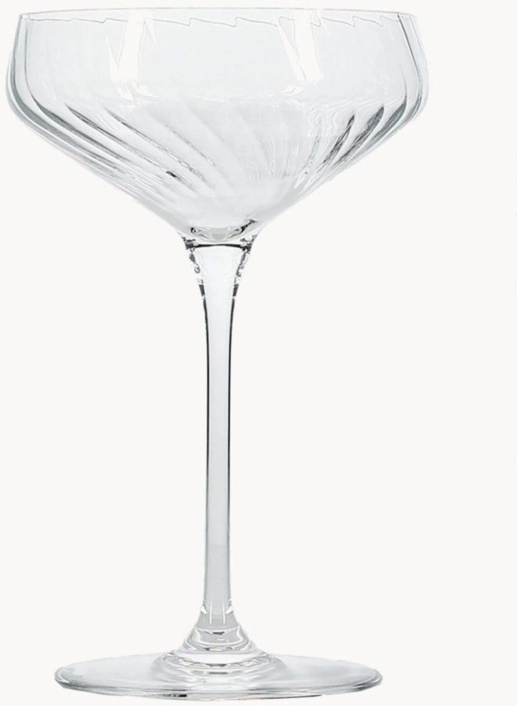 Set di 4 coppe da champagne in cristallo Robi