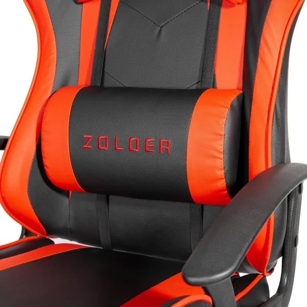 Sedia da gioco VARR Zolder nero/rosso