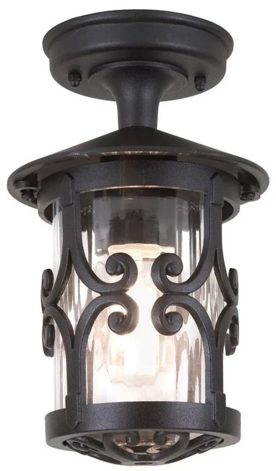 Elstead - Plafoniera da esterno HEREFORD 1xE27/100W/230V IP23 nero