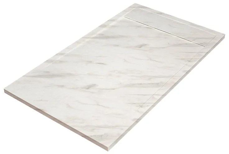 Piatto doccia SENSEA in resina Neo bianco L 80 x L 160 x H 3 cm opaco effetto marmo