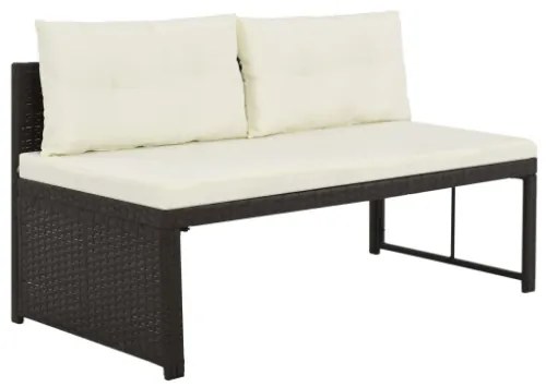 Set Divani da Giardino 4 pz in Polyrattan Marrone