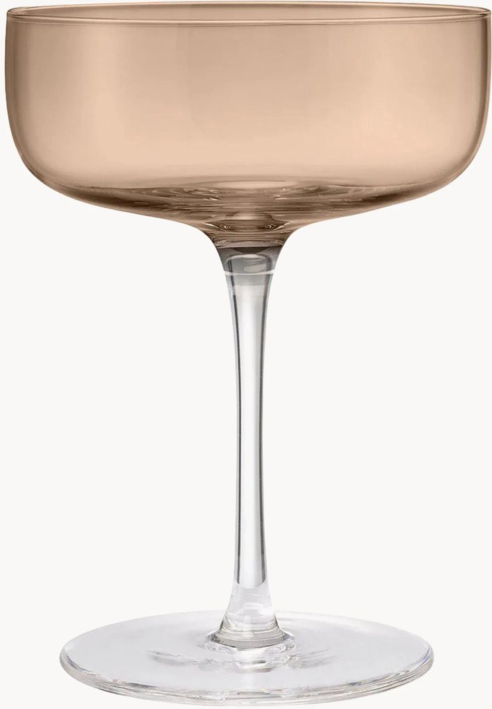 Set di 4 coppe da champagne in vetro soffiato Fuumi