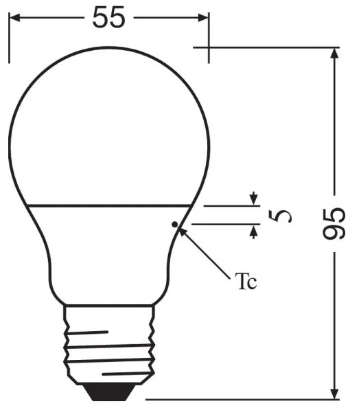 Lampadina LED A40 E27/4,9W/230V 2700K - Osram