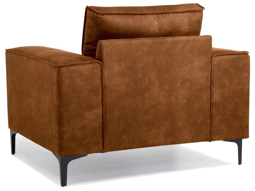 Poltrona in similpelle marrone Copenhagen - Scandic