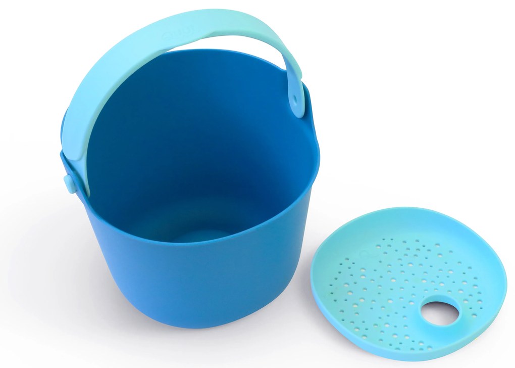 Secchiello con filtro Bucki, manico blu/azzurro