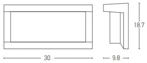 Zambelis E128 - Applique da esterno 1xE27/18W/230V IP54 antracite