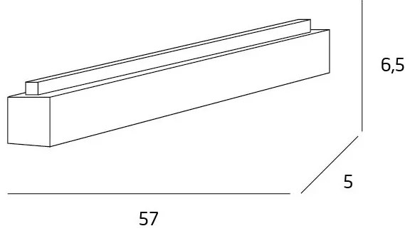 MAXLIGHT C0124 - Plafoniera LED LINEAR LED/18W/230V 57 cm bianco