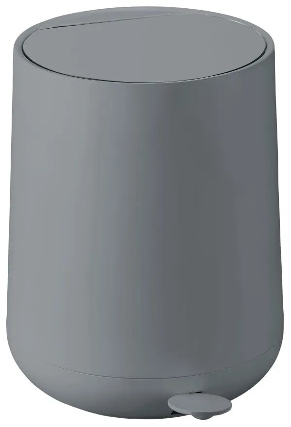 Bidone a pedale in plastica grigio scuro 5 l Nova - Zone