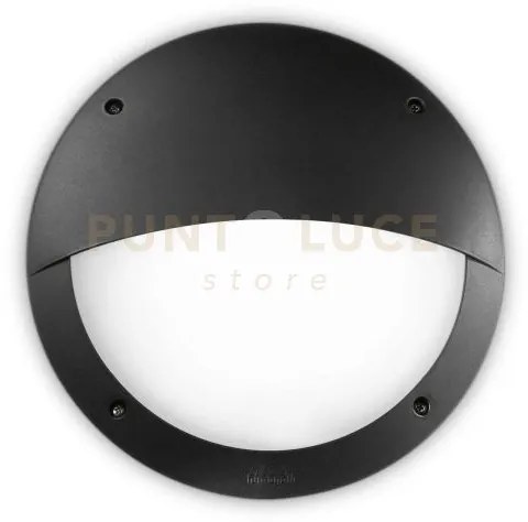 Polar-2 ap1 round 30x30cm applique 1 luce attacco e27 ip66 nero